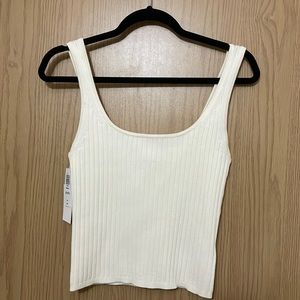 Aritzia Wilfred Manila Knit Tank in Light Birch size Small